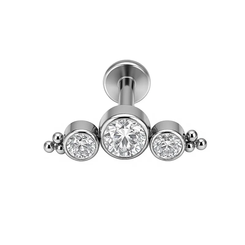 Peça Labret Cluster com Contas