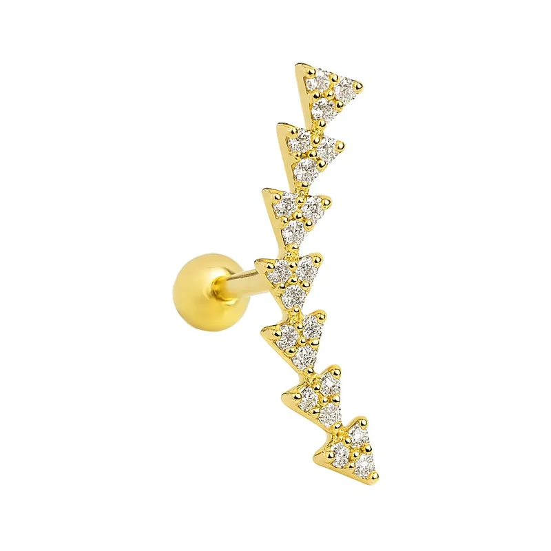 Labret Cluster Seta Ouro 18K